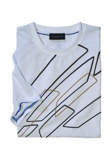 Stadtpuls-T-Shirt linienweiß