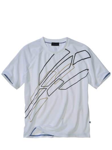 Stadtpuls-T-Shirt linienweiß