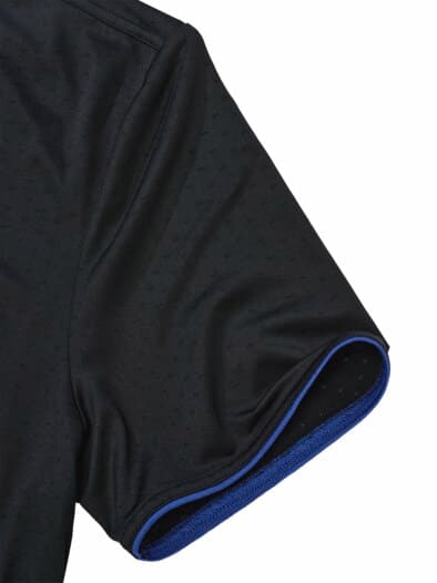 Dranbleiber-Poloshirt rabenschwarz