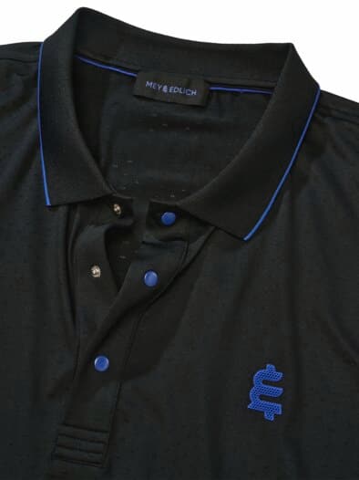 Dranbleiber-Poloshirt rabenschwarz