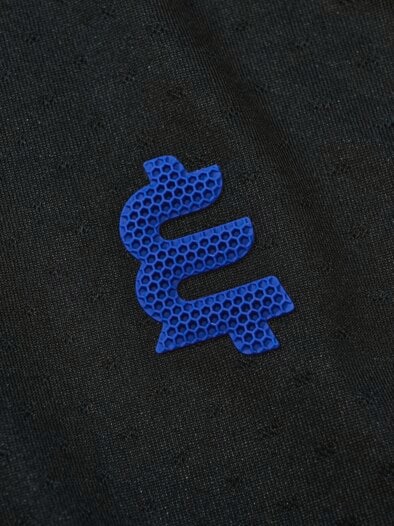 Dranbleiber-Poloshirt rabenschwarz