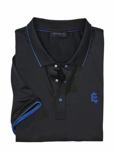 Dranbleiber-Poloshirt rabenschwarz