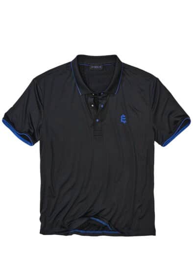 Dranbleiber-Poloshirt rabenschwarz