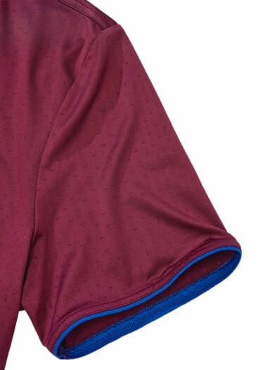 Dranbleiber-Poloshirt oxidrot