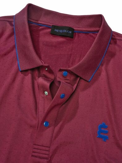 Dranbleiber-Poloshirt oxidrot