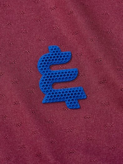 Dranbleiber-Poloshirt oxidrot