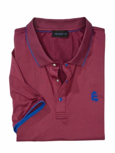 Dranbleiber-Poloshirt oxidrot