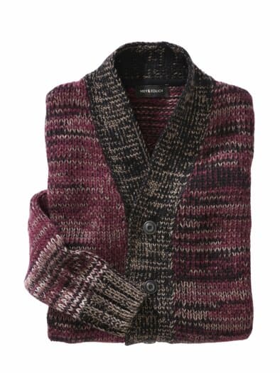 Mouline-Cardigan purpur/steinbrech