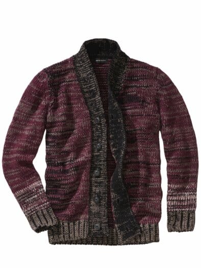 Mouline-Cardigan purpur/steinbrech
