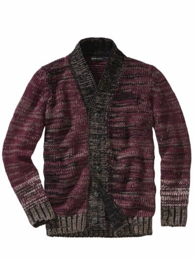 Mouline-Cardigan purpur/steinbrech