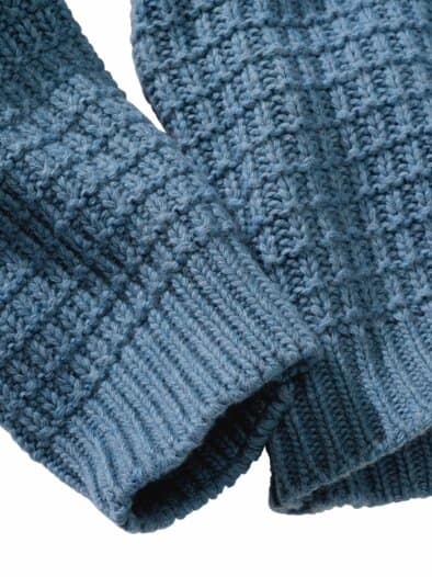 Waffel-Cardigan jeansblau