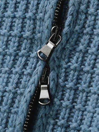 Waffel-Cardigan jeansblau