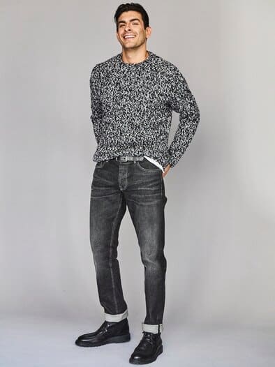 Wollbollwerk-Pullover zebra