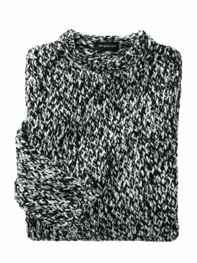 Wollbollwerk-Pullover zebra