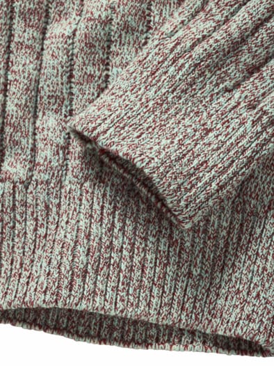 Tricolor-Polo mint/bordeaux/weiß-melange