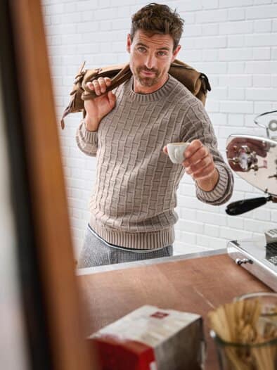 Grundstein-Pullover betonbraun