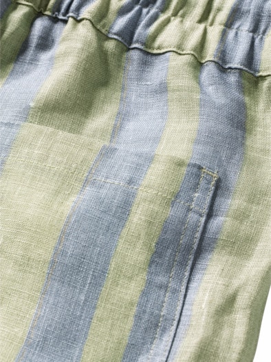 Leinen-Shorts Mist Strata Nicola eisblau