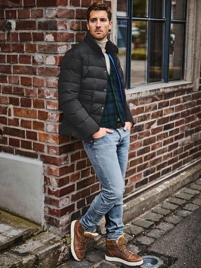 Schichtwerk-Steppjacke mattschwarz