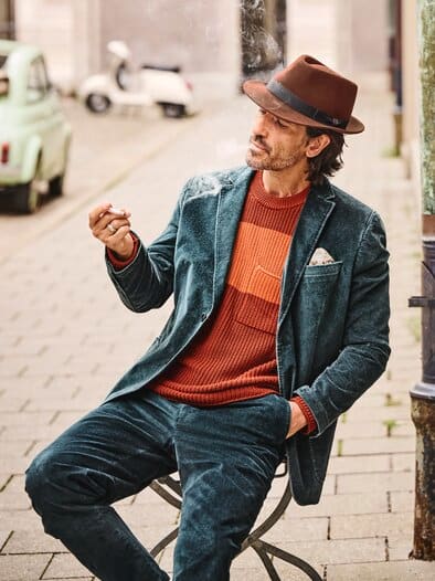 Vogesen-Anzugsakko petrol