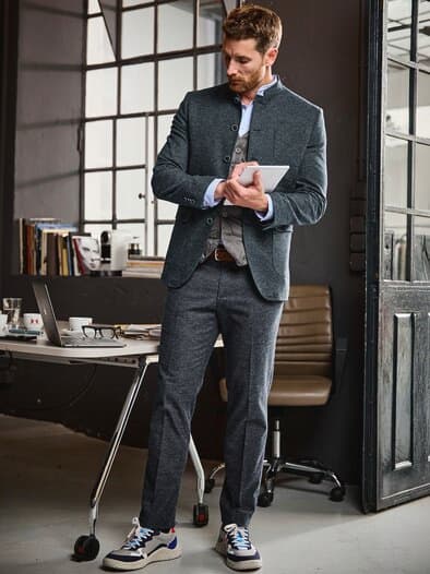 Fast-uni-Anzugsakko casual-blau