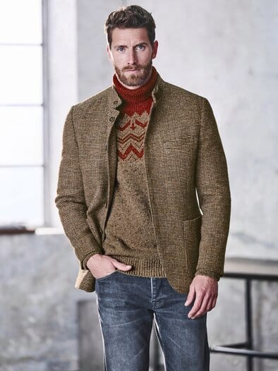 Harris-Tweed-Janker fluss-stein