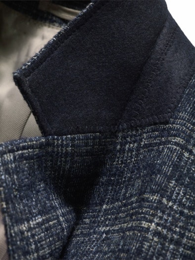 Charakterkaro-Sakko denim
