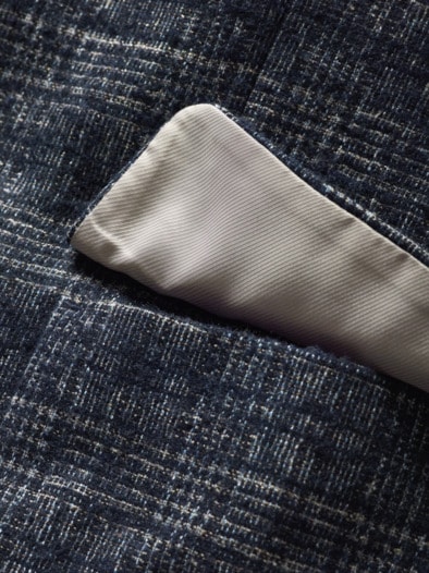 Charakterkaro-Sakko denim