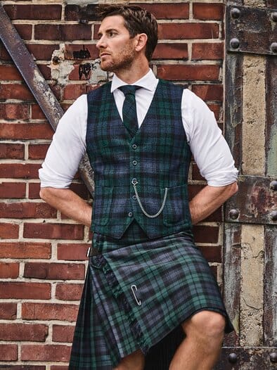 King George II. Weste blackwatch-tartan