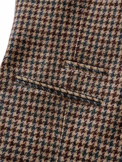 Farbkreis-Tweed-Weste whiskey