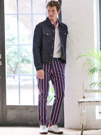 Gewinner-Chino navy/red