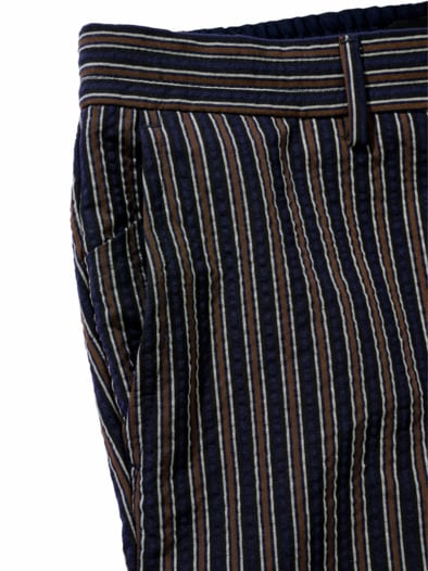 Blackbeard-Chino navy-braun-gestreift