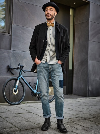 Visionäre Jeans cyan