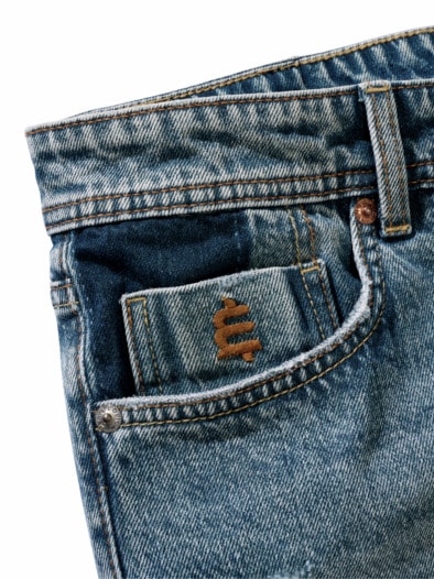 Visionäre Jeans cyan