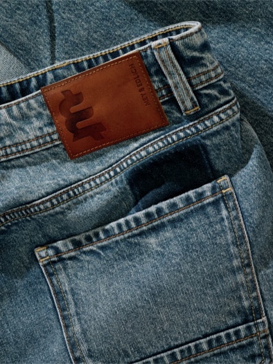 Visionäre Jeans cyan