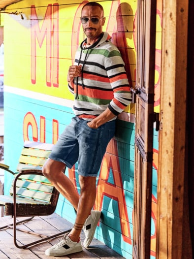 Verrückte Jeans-Shorts washed blue
