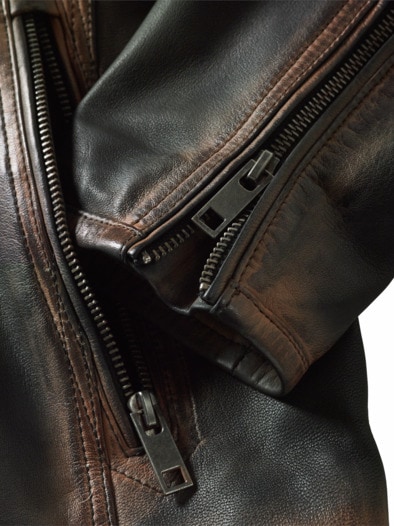 Patina-Lederjacke espresso