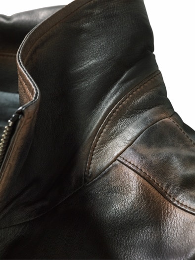 Patina-Lederjacke espresso
