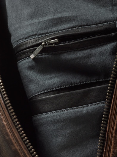 Patina-Lederjacke espresso