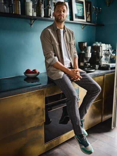 Hauptstadt-Hose navy/camel