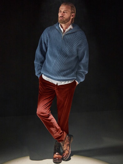 Charmante Cord-Chino kupferbraun