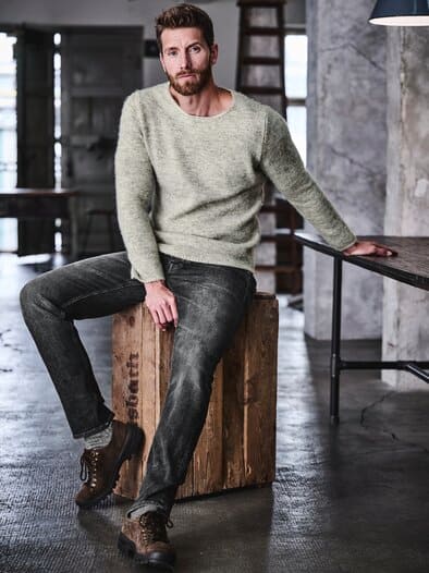 Lombardi Selvedge-Jeans grillkohle