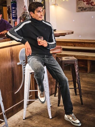 Lombardi Selvedge-Jeans grillkohle