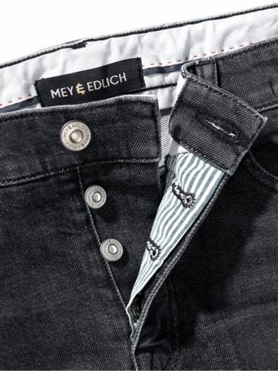 Schlanke Selvedge-Jeans grillkohle