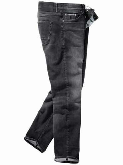 Schlanke Selvedge-Jeans grillkohle