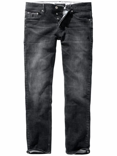 Schlanke Selvedge-Jeans grillkohle