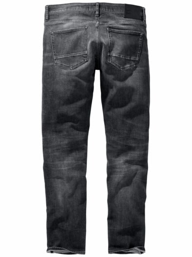 Schlanke Selvedge-Jeans grillkohle