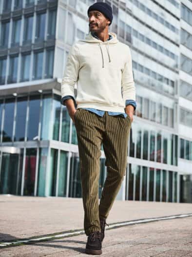 Tuchmacher-Cordchino olivgrün