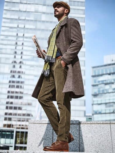 Tuchmacher-Cordchino olivgrün