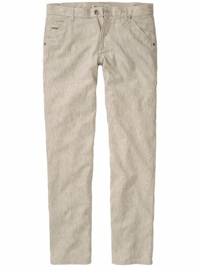 Ecru-Epilog-Hose ecru-gestreift