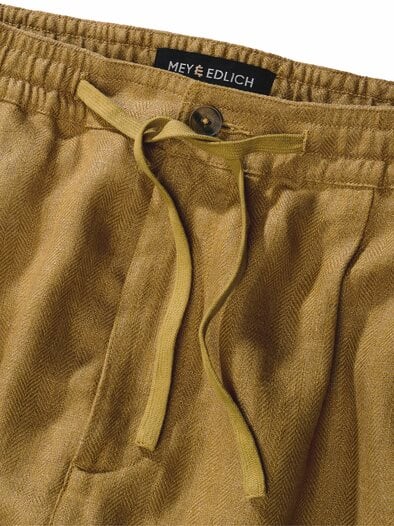 Leinenchino Herringbone gelb